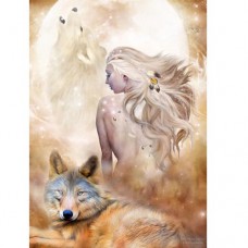 CAROL CAVALARIS COLLECTION Moon Goddess Wolf